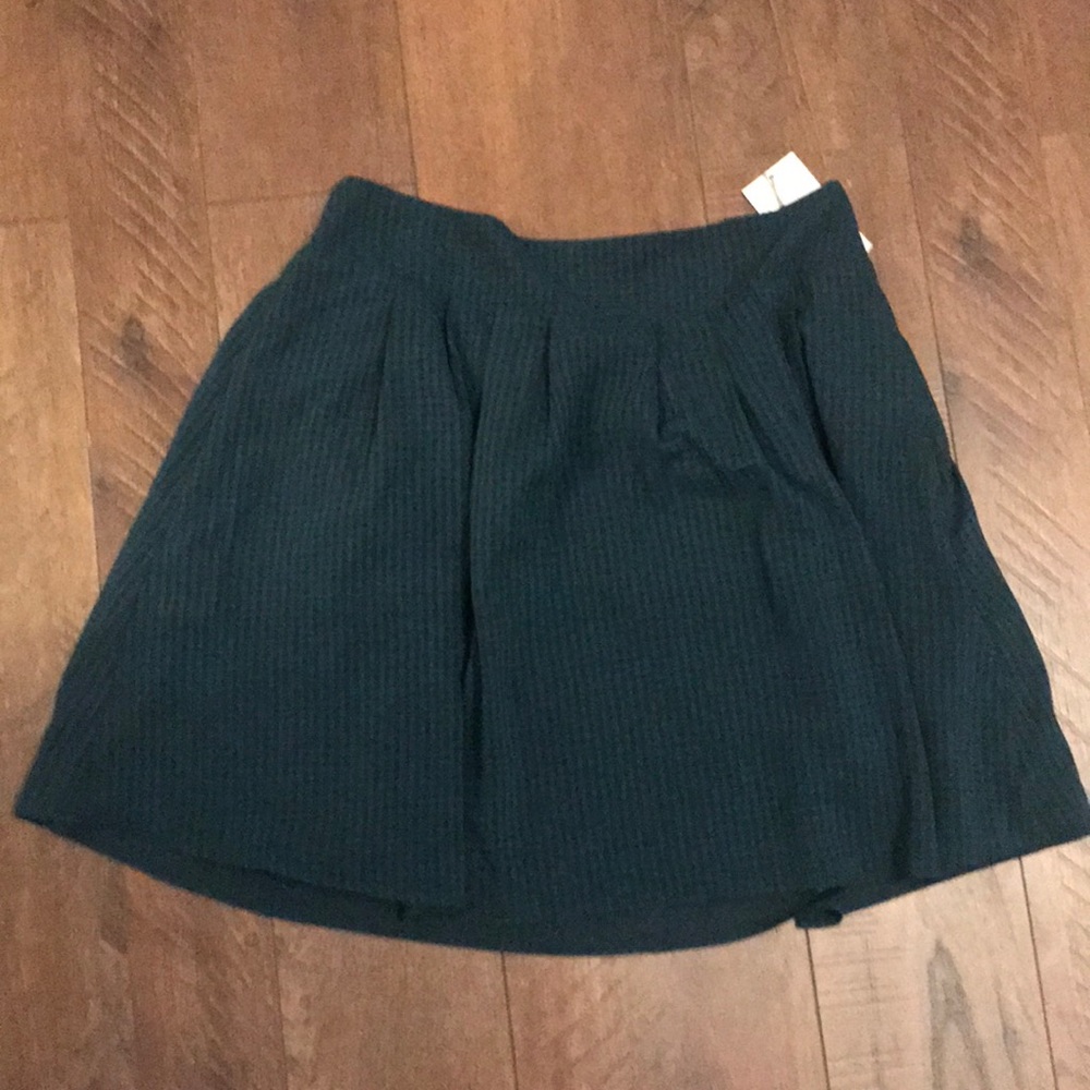 Green plaid skirt